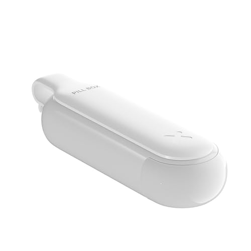 Scatole per pillole giornaliere portapillole con 3 scomparti pillola box organizer per tasca o borsa per le mani contenitore di vitamine per esterni viaggi campeggio bianco 1