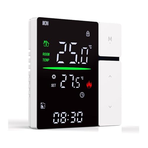 [Controllo intelligente della temperatura] Ottieni un controllo preciso sui sistemi di riscaldamento a base d'acqua ed elettrici con questo termostato avanzato, comfort ottimale in tutto il tuo spazio abitativo.