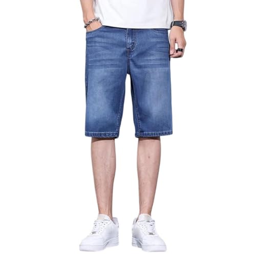 Short en jean léger pour homme en coupe droite et longueur au genou