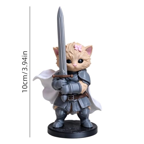 Bidobibo 3D Printed Cats Knight Figurines Animals Cat Toys for Desk Decor - image 8