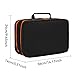KISLANE Toy Car Storage Case with Elastic Bands and PVC Compartments - Holds 105 Diecast Cars, Matchbox Cars Storage Case, Portable Carrying case with Zipper Pockets (Black)