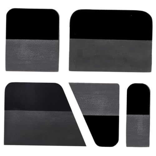 Hzoibyze 5 Piezas de Espátulas Genéricas PPF Y Espátulas TPU para Limpieza Doméstica, Protección de Pintura Y Automóviles, Negro