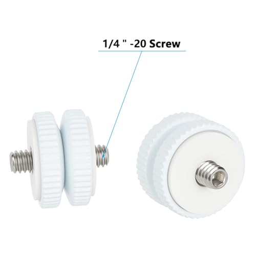 Image of 2Pcs Double End Screw Adapter 1 / 4Inch-20 Male to 1 / 4Inch-20 Male for Photo Video Equipment Fastening Mounting Camera Screw