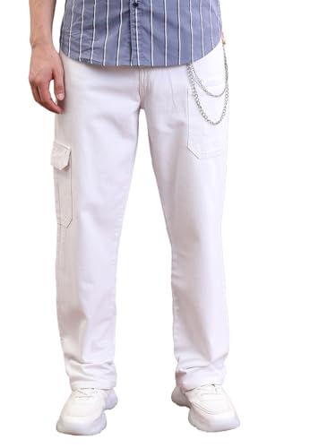 Image of Highlander Mens Relaxed Fit Denim Jeans for Man|Mid-Rise|Cotton Cargo Jeans for Men | Men Jeans