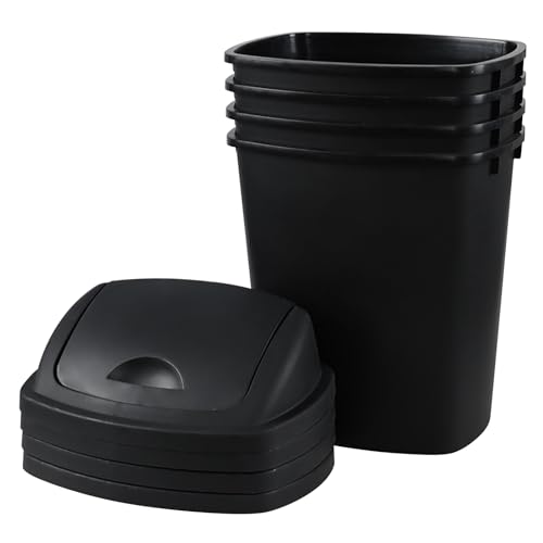 Caneca de basura plástica negra 6 galones 4 unidades miniatura 7