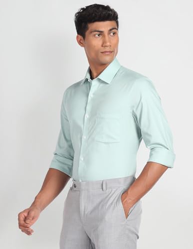 Image of Arrow Slim Fit Mens Formal Shirt - 100% Cotton, Breathable & Comfortable, Full Sleeves Shirts for Men