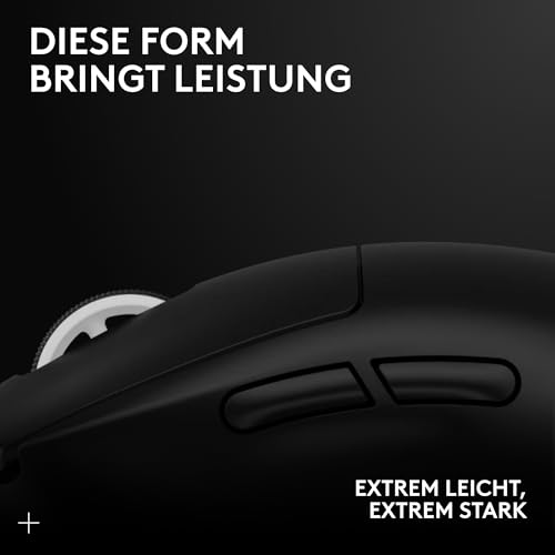Logitech G PRO X SUPERLIGHT 2 kabellose Gaming-Maus, West Europa Verpackung, 60 g Pro-Grade-Maus 5 programmierbaren Tasten, 44K-DPI-Sensor, 8.000 Hz Signalrate, USB-C-Ladefunktion für PC/Mac - Schwarz – Bild 3
