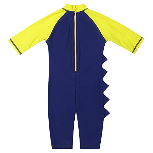 Boys' Swimwear One Pieces Zipper Toddler Sun Protection Rash Guard Short Sleeve Dinosaur2