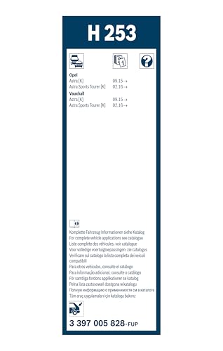 Image of BOSCH H253 Rear Wiper Blade; 10 inch - Single