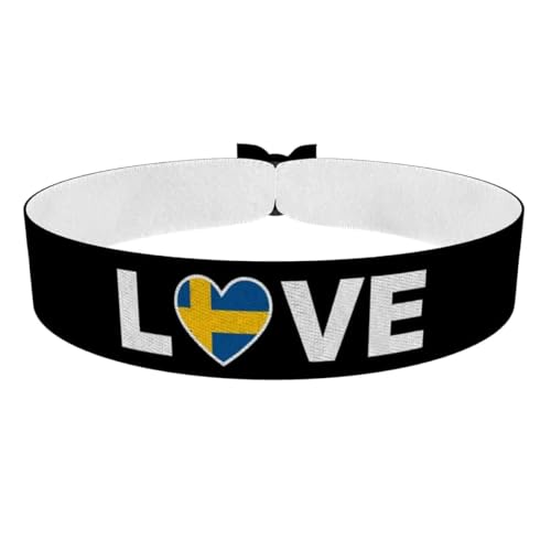 Druck-Palast Bijou Love Suède - Accessoire en Satin Bleu-Jaune Étanche - Article Fan Suède pour la Coupe du Monde - Cadeau pour Passionnés de Sport