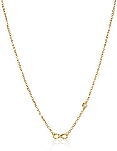 Syd by SE Infinity Necklace with Diamond Bezel