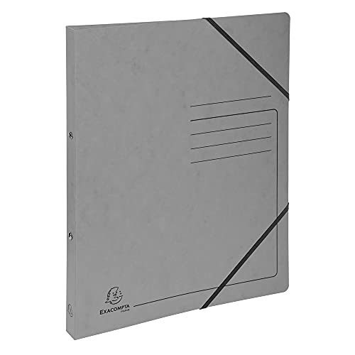 Exacompta Ringbuch Glanzkarton bedruckt A4 2 Ringe grau