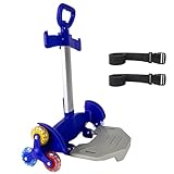 HapBoby Rucksack Trolley – Faltbarer Aluminium-Trolley mit höhenverstellbarem Griff, Leichter All-Terrain-Rollwagen für Reisen, Pendeln und Alltag – Königsblau, 3-Rad-Treppensteiger