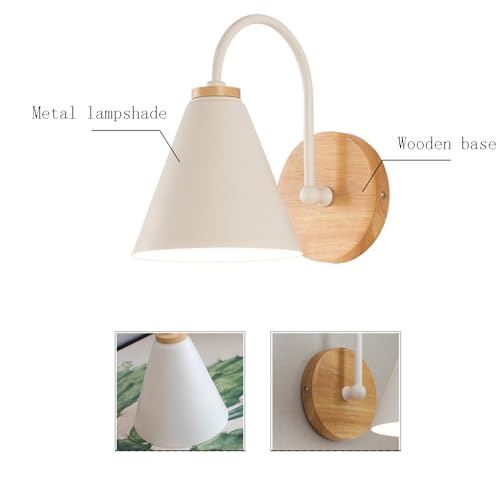 Luces de dormitorio con aplique de madera curva e iluminación LED 2