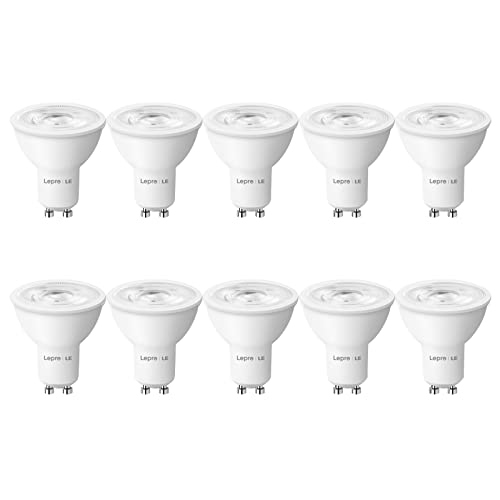 Lepro Bombilla LED GU10, Luz Blanca Cálida 2700K, 345 lúmen, 4W Equivalente a 50W, Larga Duración y Bajo Consumo, Ángulo de Haz de 38°, No Regulable 220-240 V, Paquete de 10