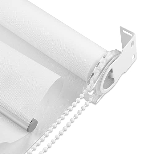 Hidodo Light Filtering Roller Shades For Windows, Solar Window Roller Blinds Uv Protection Fabric Roller Shades For Bedroom, Living Room, Bathroom And Office, 22" W X 72" H, White #TOP1
