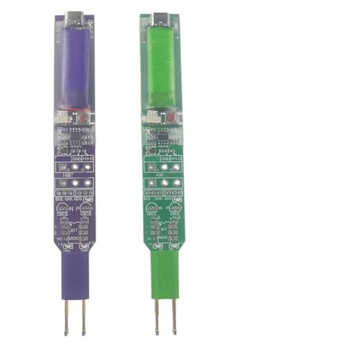 NiuLumea Comprobador optoacoplador multifuncional de 4 pines y transistores de 6 pines, IGBT, tubo MOS, tiristor, batería integrada de 120 mAh, tipo recargable, morado/verde
