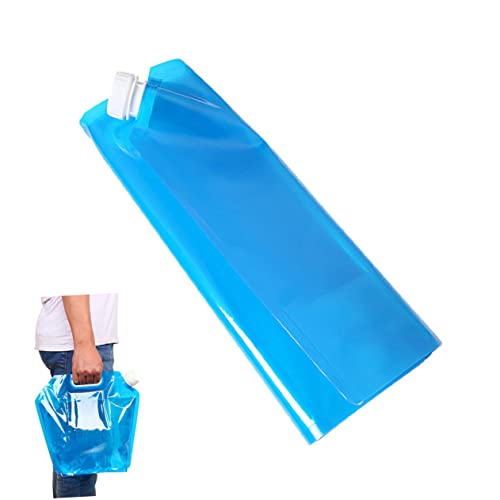 TOYANDONA Portable Folding Water Storage Bags Food Grade Collapsible Water Container Carrier for Camping Hiking and Outdoor Survival Blue