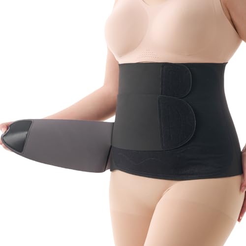Image of Momcozy Ergowrap Postpartum Belly Band, 3D Abdomen Lifting & Ergonomic Back Support Abdominal Binder, Seamless & Invisible Wrap Shapewear for Postpartum C-Section Recovery, Daily Wear, Exercise