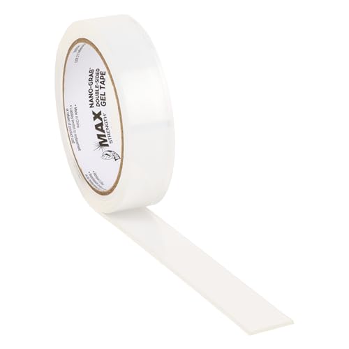 Image of Duck Max Double-Sided Gel Tape with Nano-Grab Technology, Clear, Multi-Purpose & Removable, 0.94 inch x 5 Feet, Clear, 6 Pack (287640)