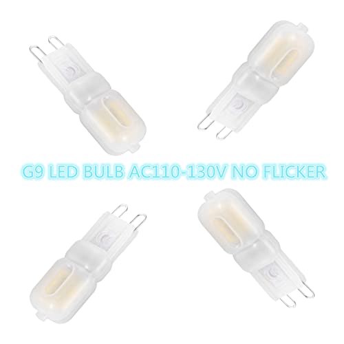 G9 LED Bulb 2W Equivalent to 20W Halogen lamp T4 G9 Natural White 4000K 120V G9 Base, 360°Omni-Directional Lighting, Home Lighting Non-dimming 200 lumens (10 Pack)