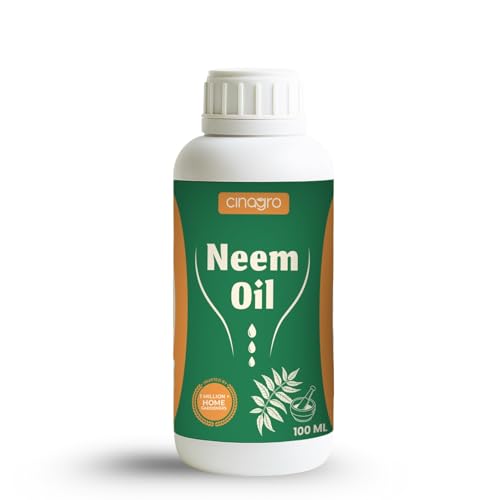 Image of Cinagro Cold Pressed Neem Oil Concentrate (100ml, Makes 25 Litre Spray) Organic, Water-Soluble, Plant Protector, Removes Mealybugs, Fungus & Insect Control for All Plants, Indoor & Outdoor Use