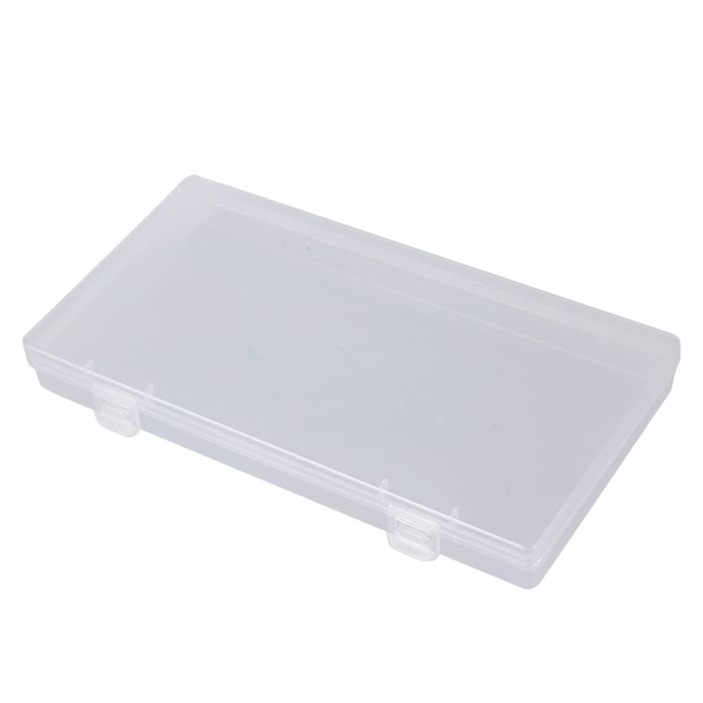 Rectangle Transparent Storage Box with Double Lock 7 7x3 9x0 9inches Plastic Storage Containers with Hinged Lid Classified