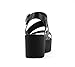 Soda ACCOUNT ~ Women Open Toe Two Bands Lug sole Fashion Heel Sandals with Adjustable Ankle Strap (Black, numeric_6_point_5)