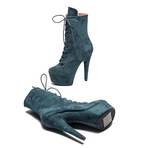 Image of WUXIN H&P 6 in Pole Dance Boot Shoes For Women,Exotic Stiletto Shoes Platform,Stiletto Platform Pole Dancing Ankle Boots Heels