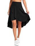 THE GYM PEOPLE Damen Hosenrock High Waist Midi Sommerrock mit Hose Drunter