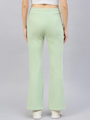 Image of 98 Degree North Women Flared Fleece Track Pants-GL1315-ALMOND