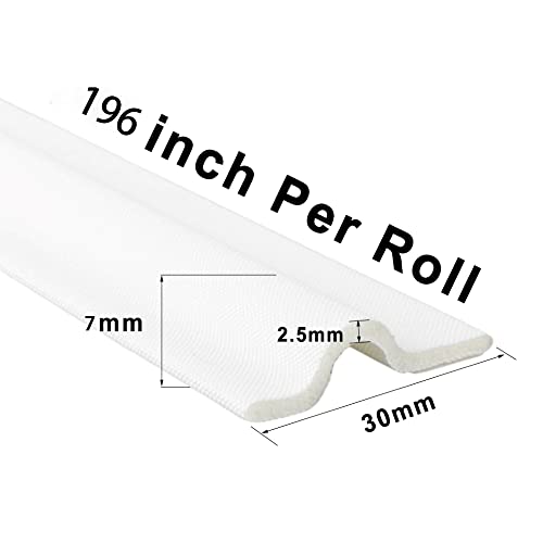 196Inch Window Draft Stopper Foam Seal Strip,Self-Adhesive Weather Stripping For Windows/Doors,Window Insulation For Winter,Door Side Seal Strip For Soundproof Anti-Collision Gap Blocker(White) #TOP3