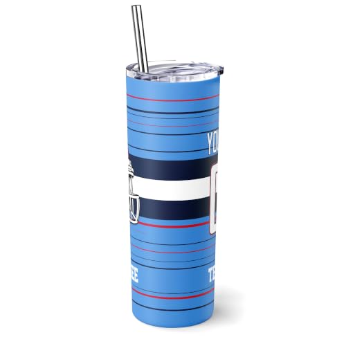 Image of Tennessee Tumbler 20oz Travel Mug Custom Name and Number Gifts