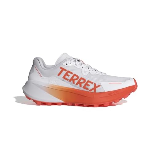 adidas Terrex Agravic 3 Traillaufschuhe für Damen, Weiß / Orange, 25.0 cm