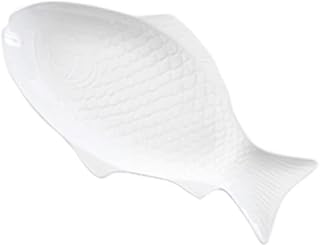 Fish Shaped Plate Salad Bowl Dessert Bowl Seasoning Serving Bowls Appetizer Bowls Mixing Bowls for Home Restaurant Buffet White