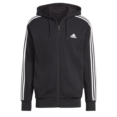 Adidas Herren Essentials French Terry 3-Stripes Full-Zip Hoodie,...