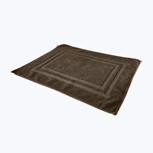 SEDALINNE - Pack 2 Toallas de baño Lisa - Formato Alfombra 50x70cm - 100% algodón Peinado - Altamente Absorbente - gramaje 650 gr - Secado rápido y Tacto Suave - Color Marrón