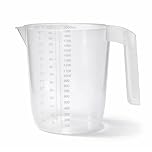 Navoys 2L Clear Plastic Measuring Jug with Multi-Scale Measurement in Grams, Ounces, Millilitres, Cups, Pints, Stackable Design, Food-Grade Polypropylene, Transparent
