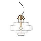 ✔️ Diseño elegante y lujoso: Esta lámpara ART colgante de techo de diseño cuenta con un impresionante color dorado que añade un toque de opulencia y sofisticación a cualquier espacio. Diseñada para ser la protagonista y sorprender con la reflexión de la luz dentro de su cuerpo de cristal transparente.
