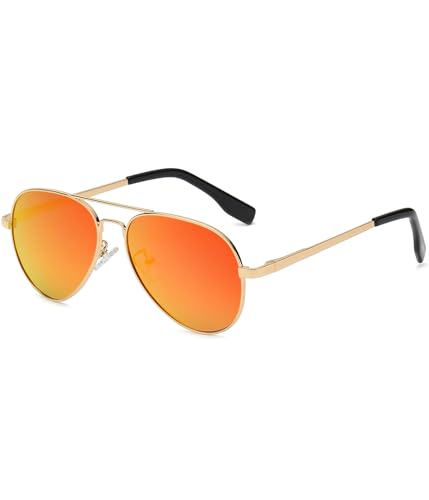 EYLRIM Kids Small Polarized Aviator Sunglasses for Boys and Girls, 52MM UV400 Protection Lens3