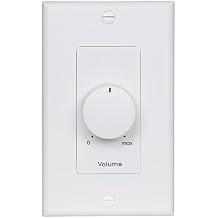 Lowell 50LVC-DW 50 Watt 100/75/25 Volt Remote Volume Control Decora White