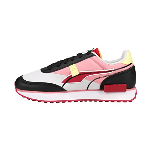 PUMA Puma Future Rider Sneaker, White Black-Persian Red, 7 US Unisex Big Kid