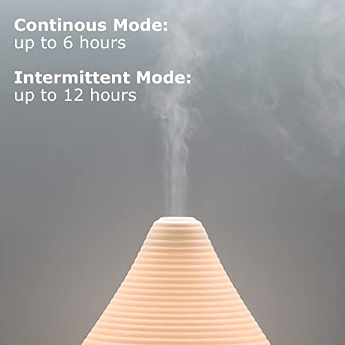 Zeigga Lab Essential Oil Diffuser 180Ml Handmade Ceramic Aromatherapy Humidifier With Adjustable Mist Mode And Night Light, Waterless Auto Shut-Off And 4 Timers For Home Office Yoga Spa #TOP3