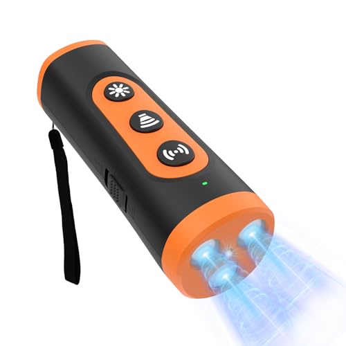 mriya Dog Bark Deterrent Device, Ultrasonic Anti Barking Device Rechargeable Dog Barking Control, Dog Training Stops Bad Behavior, Effective Control Range Ultrasonic 50ft, Safe for Human & Dogs