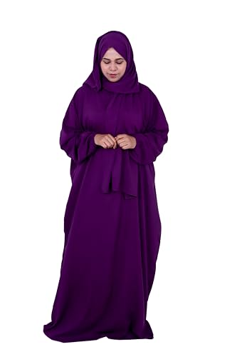 Prayer Dress for Women Rayon Cotton Easy to Wear Perfect size and best for Gift (PURPLE)