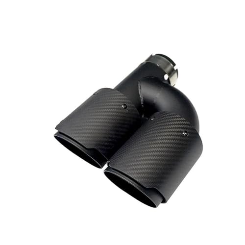 Silencieux d'échappement haut de gamme double sortie carbone mat type H