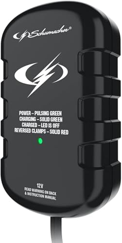 Schumacher Electric SC1278 Automatic Car Battery Maintainer - 12V Battery Charger for Power Sport, Car and Boat Batteries - 0.75 Amp for Standard, AGM + Gel Batteries