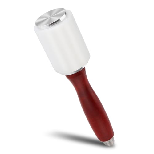 Rongon Leather Carving Mallet, Nylon Head Wood Handle for Leathercraft DIY
