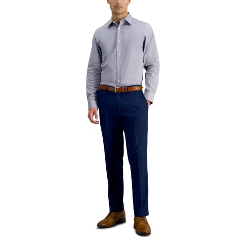 Haggar Men's Premium Comfort Classic Fit Wrinkle Resistant Dress Shirt Light Grey - image 2
