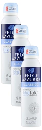 Felce Azzurra - Deodorante Spray Classico con Formula IdraTalc, Efficacia 48 Ore, Non Macchia - 150 ml (Confezione da 3)